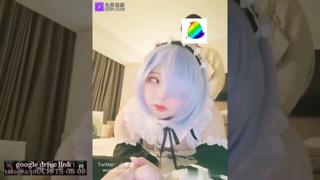 Chinese transvestite Rem COS is trained by the master - Transvestite, Asian, Doggy Porn